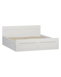 Сириус кровать двойная с ящиками 180х200 Белый Bravo