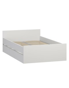Орион кровать двойная с ящиками 180х200 Белый Bravo