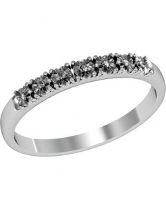 Кольцо с бриллиантами и фианитами из серебра Приволжский ювелир