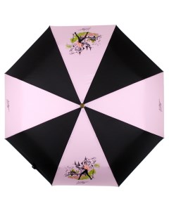 Зонт женский 16021 FJ розовый черный Flioraj