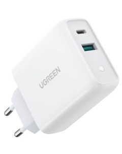 Зарядное устройство 11397 USB A USB Type C белый Ugreen