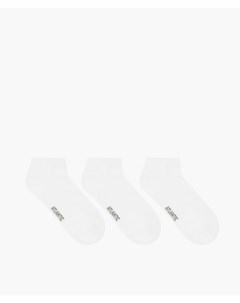 Мужские укороченные носки набор 3 пары хлопок белые Basic Atlantic