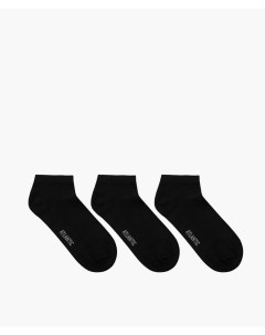 Мужские укороченные носки набор 3 пары хлопок черные Basic Atlantic