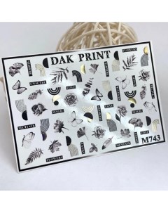 Слайдер дизайн для ногтей M743 Dak print