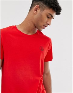 Красная футболка с принтом логотипа в виде черепа Cheap monday