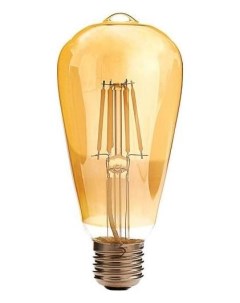 Лампа светодиодная Ретро St64 6 Вт E27 630 Лм 2700 К теплый белый желтая Nnb