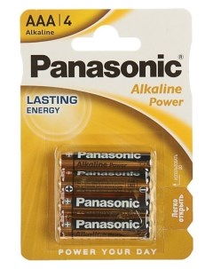 Батарейка алкалиновая Alkaline Power Aaa Lr03 4bl 1 5в блистер 4 шт Panasonic