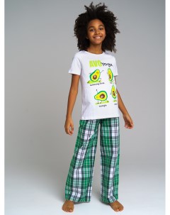 Комплект для девочек фуфайка трикотажная футболка брюки текстильные Playtoday tween