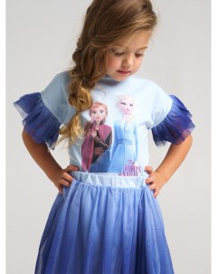 Блузка трикотажная с принтом Холодное сердце для девочки Playtoday kids