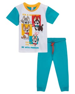 Комплект детский трикотажный для мальчиков фуфайка футболка брюки Playtoday baby