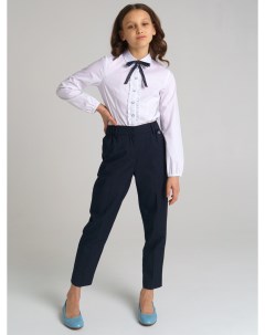 Блузка текстильная с рюшами для девочки School by playtoday
