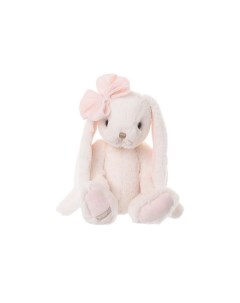 Мягкая игрушка Плюшевый заяц Lilibet с розовым бантом повязкой 40 см Bukowski design