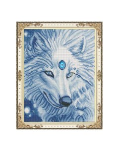 Алмазная мозаика Белый волк 50х40 см Рыжий кот