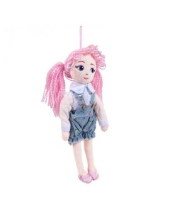 Кукла с розовыми волосами в шортах 35 см Abtoys