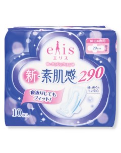Гигиенические ночные прокладки Shin Suhadakan 5 капель 10 шт 29 см Elis
