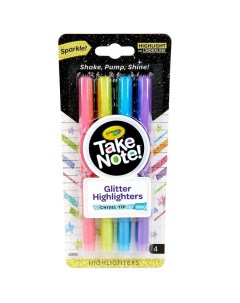 Фломастеры 4 ярких с блестками Take Note Crayola