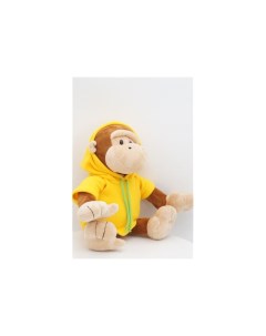 Мягкая игрушка Леся в жёлтой флисовой толстовке с шариками для мелкой моторики 28 см Unaky soft toy