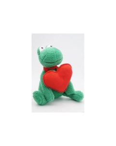 Мягкая игрушка Лягушка Синдерелла с красным сердцем 24 см Unaky soft toy