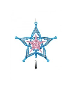 Ёлочная игрушка Decor Звезда с кристаллом 15 см Erich krause