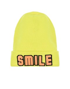 Желтая шапка с декором SMILE детская Regina