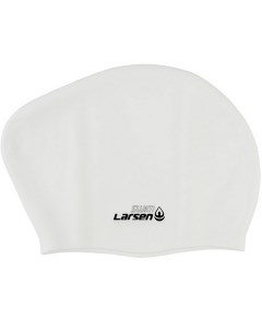 Шапочка плавательная для длинных волос SC804 белый Larsen