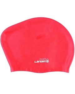 Шапочка плавательная для длинных волос SC804 красный Larsen