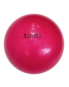 Мяч для художественной гимнастики однотонный d 15 см малиновый с блестками Lugger
