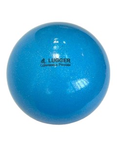 Мяч для художественной гимнастики однотонный d 15 см небесный с блестками Lugger