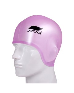 Шапочка для плавания силиконовая с выемками Розовая E38905 Nobrand