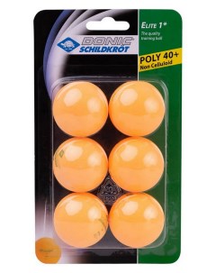 Мячи для настольного тенниса Elite 1 6 штук 618017 оранжевый Donic