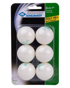 Мячи для настольного тенниса Elite 1 6 штук 618016 белый Donic