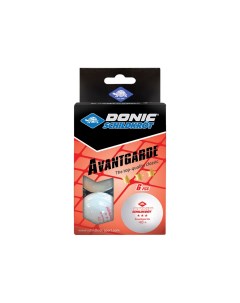 Мячики для настольного тенниса Avantgarde 3 40 6 штук 608530 белый Donic