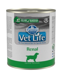 Корм для собак Vet Life Renal при почечной недостаточности 300 г Farmina