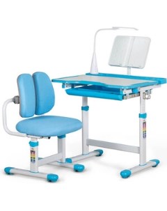 Комплект мебели столик стульчик BD 23 blue столешница белая пластик голубой Mealux evo