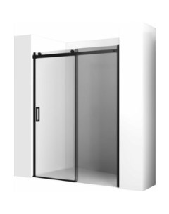 Душевая дверь Benefit 130x200 прозрачная черная 19021202HB Ambassador