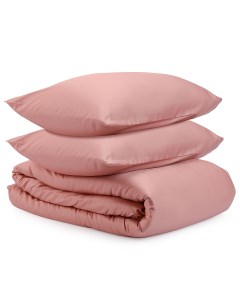 Комплект постельного белья 1 5 спальный Essential 150x200см цвет розовый Tkano