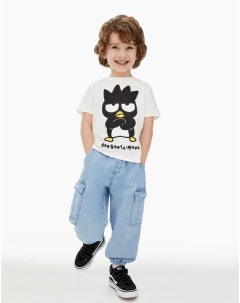 Молочная футболка с принтом Hello Kitty для мальчика Gloria jeans