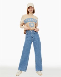 Широкие джинсы Wide leg с высокой талией для девочки Gloria jeans