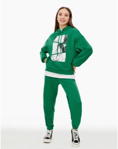 Зелёные спортивные брюки Jogger для девочки Gloria jeans