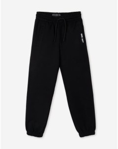 Черные спортивные брюки Jogger oversize с принтом Gee Jay для мальчика Gloria jeans