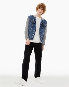 Чёрные джинсы Comfort из твила для мальчика Gloria jeans
