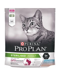 Корм для стерилизованных кошек и кастрированных котов с высоким содержанием трески и c форелью 1 5 к Purina pro plan