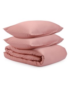 Комплект постельного белья 200 х 220 см Essential тёмно розовый Tkano
