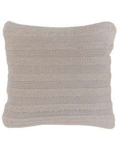 Подушка из хлопка с буклированной вязкой светло серого цвета из коллекции essential 45х45 см Tkano
