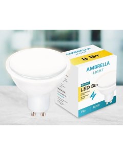 Светодиодная лампа GU10 8W 3000К теплый MR16 DD Bulbing Ambrella light