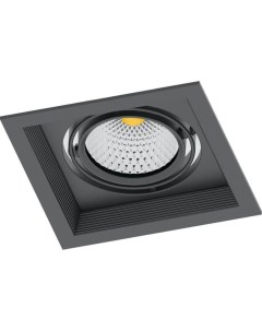 Втраиваемый карданный светильник AL201 1x12W 4000K 35 градусов черный Feron