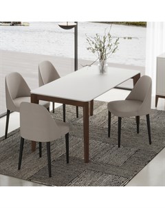 Обеденный стол marbella белый 80x75 см Mod interiors