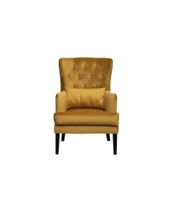 Кресло rimini велюр горчичный colton 022 orang 74 84 104см с подушкой коричневый Garda decor