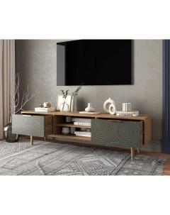 Комод line с нишей низкий под tv r27 browngrey серый 180x50x45 см Etg-home