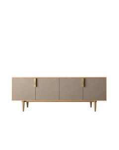 Комод под tv с четыремя дверками line r21 beige серый 164x64x45 см Etg-home